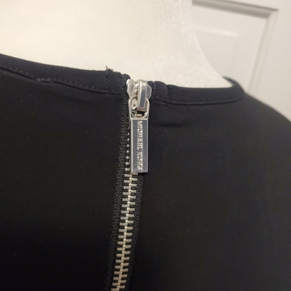 Michael Michael Kors Black A-Line Stretchy Knit Dress, Size Large S/S - Picture 6 of 9